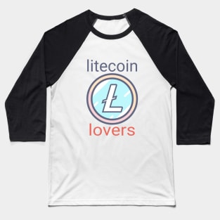 Litecoin lovers: Pastel Litecoin Devotee Symbol Baseball T-Shirt